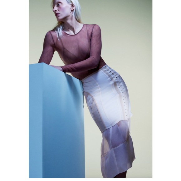 Zara Dresses & Skirts - New! zara Ateller large lingerie style silk blend sheer two piece silk skirt.